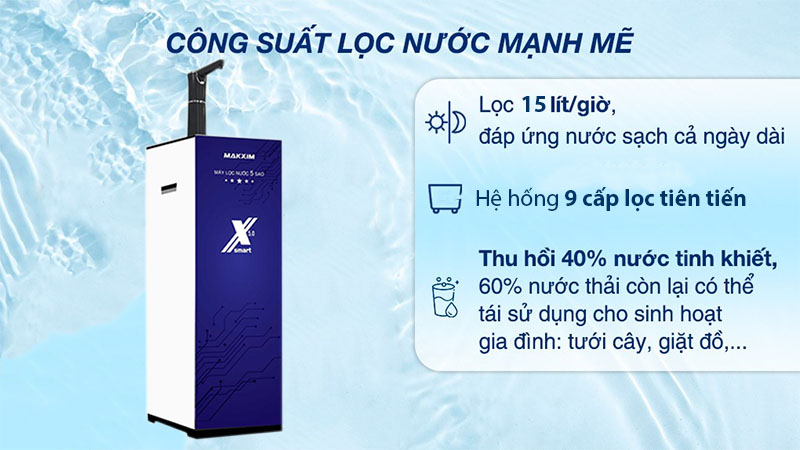 Máy lọc nước RO nóng nguội Maksim MAK-X5.0 - Hàng chính hãng