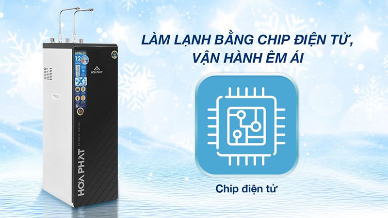 Máy lọc nước RO nóng nguội lạnh Hòa Phát HPN639 12 lõi - Hàng chính hãng