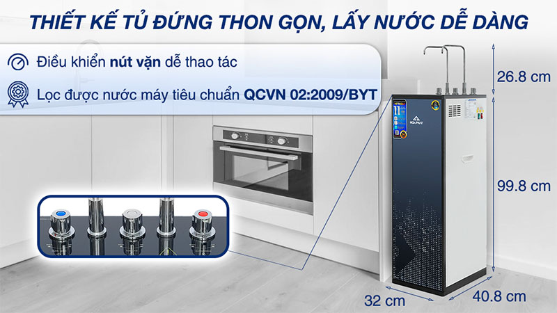 Máy lọc nước RO nóng nguội lạnh Hòa Phát HPN666 - Hàng chính hãng