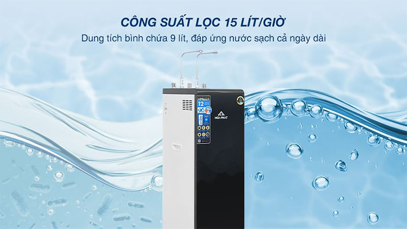 Máy lọc nước RO nóng nguội lạnh Hòa Phát HPN669 12 lõi - Hàng chính hãng