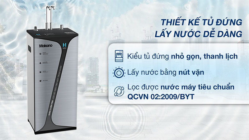 Máy lọc nước nóng nguội lạnh Makano H-Hero 3D MN302 - Hàng chính hãng