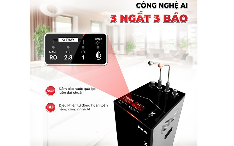 Máy lọc nước RO nóng nguội lạnh Makano X-Guard MKW-32710M - Hàng chính hãng