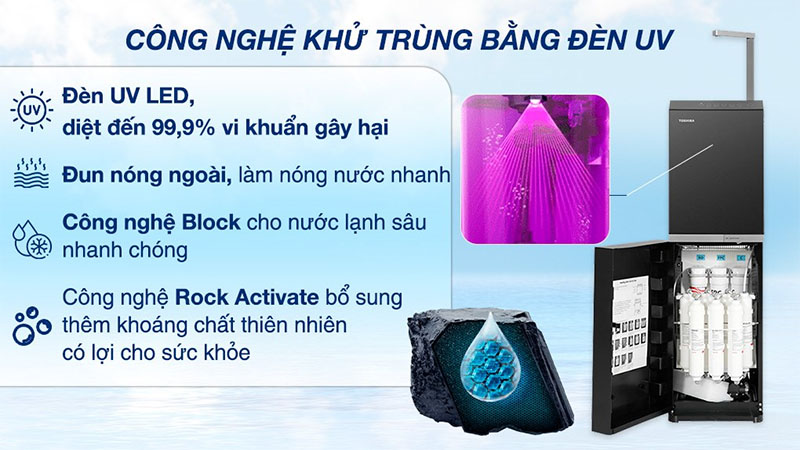 Máy lọc nước RO nóng nguội lạnh Toshiba TWP-W2396SVN(M) - Hàng chính hãng