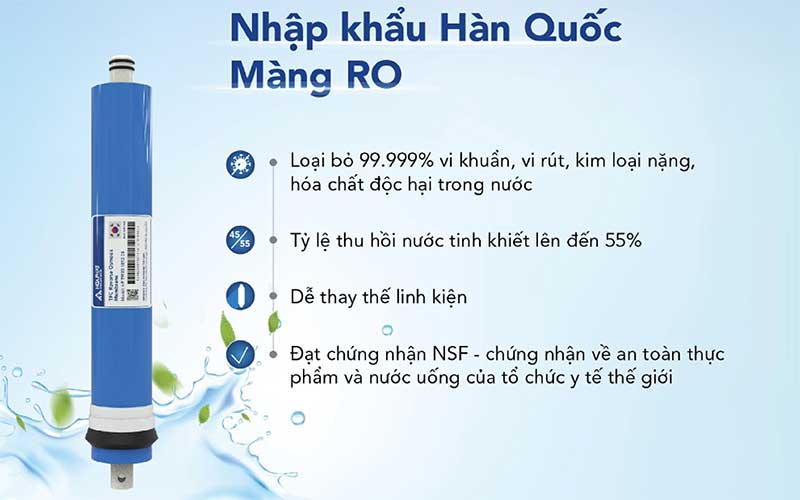 Màng lọc RO của Máy lọc nước RO tủ đứng Hòa Phát HWR4B1022