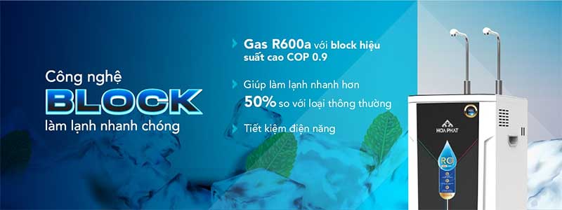 Máy lọc nước RO nóng lạnh Hòa Phát HWBS1B1021T - Hàng chính hãng