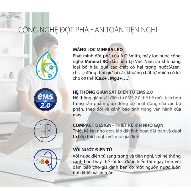 Máy lọc nước A. O. Smith VITA PLUS - Hàng chính hãng