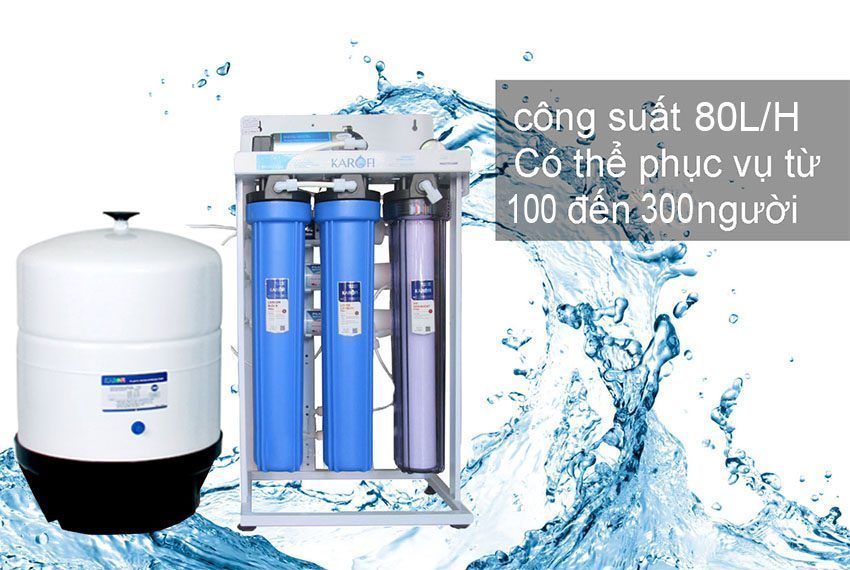 Máy lọc nước bán công nghiệp RO Karofi KT-KB80T với công suất lớn