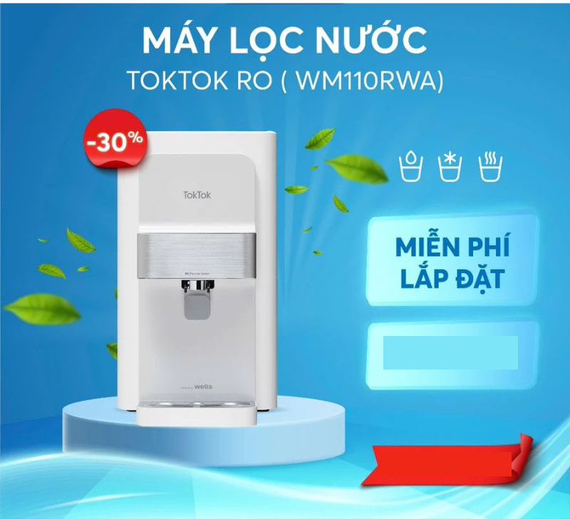 Máy lọc nước để bàn Toktok Care P-110R - Hàng chính hãng