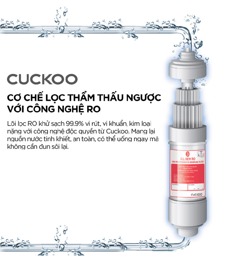 Máy lọc nước để bàn Cuckoo RO CP-RRP702MBK - Hàng chính hãng