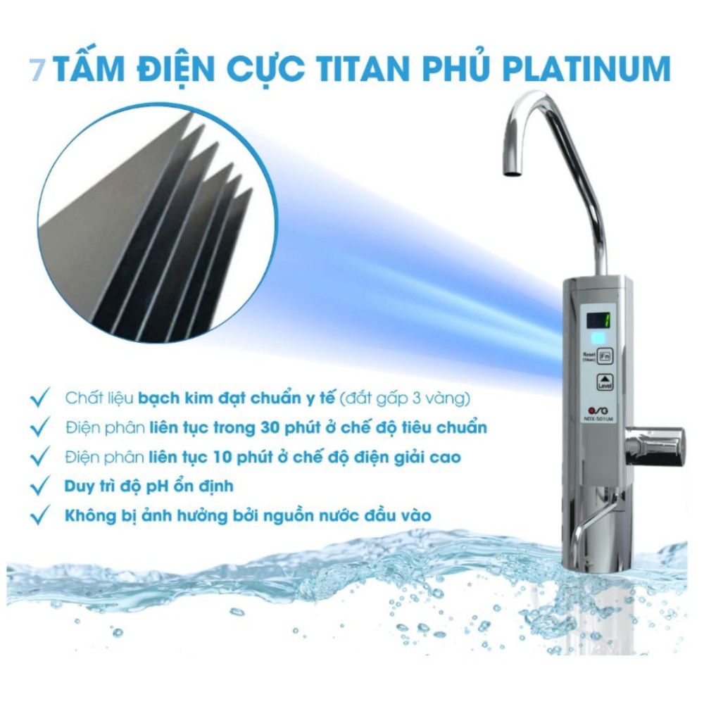 Máy lọc nước điện giải ion kiềm OSG NDX-501LM SEPT - Hàng chính hãng