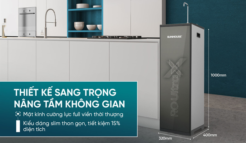 Máy lọc nước ion kiềm Hydrogen UltraX Sunhouse SHA8823LA - Hàng chính hãng