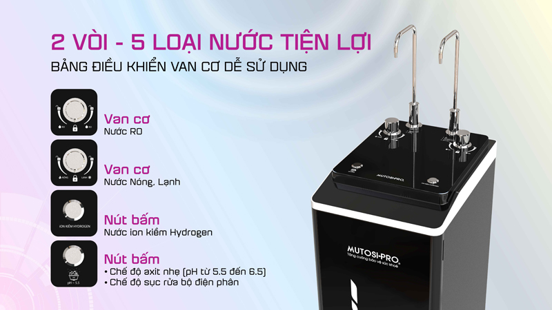 Máy lọc nước ion kiềm Hydrogen Mutosi MP-T888 - Hàng chính hãng