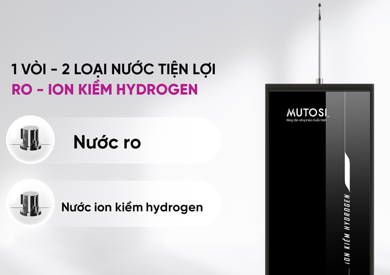 Máy lọc nước ion kiềm Hydrogen Mutosi MP-S106H - Hàng chính hãng