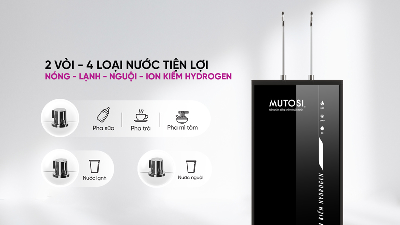 Máy lọc nước ion kiềm hydrogen Mutosi MP-S109H - Hàng chính hãng