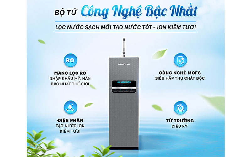 Máy lọc nước ion kiềm tươi Daikiosan DN169 - Hàng chính hãng