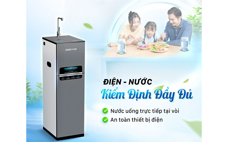 Máy lọc nước ion kiềm tươi Daikiosan DN169 - Hàng chính hãng