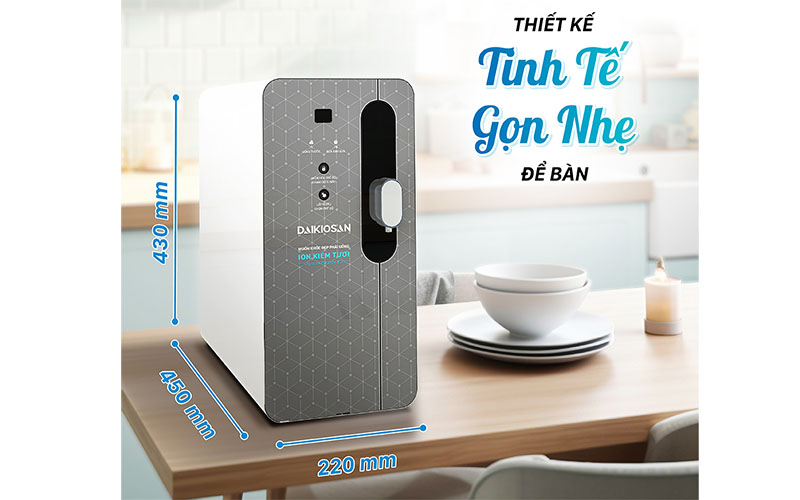 Máy lọc nước ion kiềm tươi để bàn Daikiosan DN868 - Hàng chính hãng