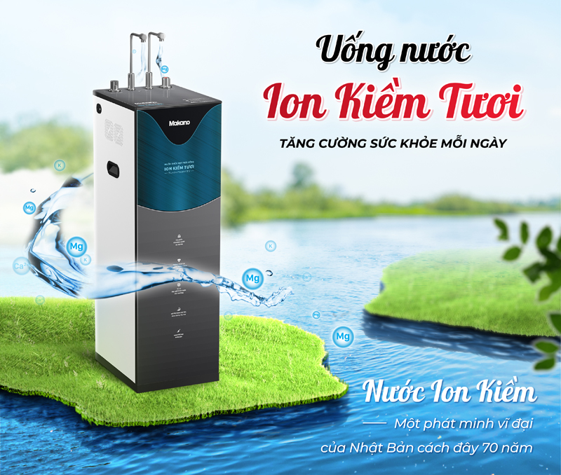 Máy lọc nước ion kiềm nóng nguội lạnh Makano MN304 - Hàng chính hãng
