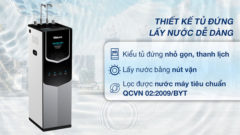 Máy lọc nước ion kiềm tươi nóng lạnh nguội Makano MN369 - Hàng chính hãng