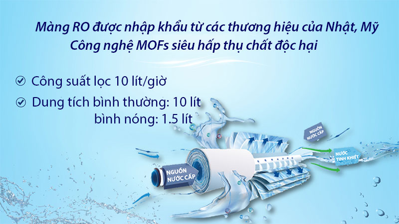 Máy lọc nước ion kiềm tươi nóng nguội Makano MN269 - Hàng chính hãng