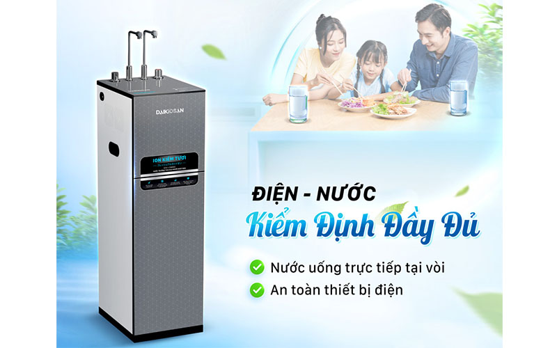 Máy lọc nước ion kiềm tươi nóng nguội lạnh Daikiosan DN369 - Hàng chính hãng