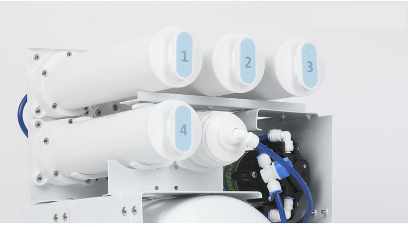 bộ Cấu tạo 5 lõi lọc từ các lõi lọc thô, màng RO đến bộ lõi chức năng tạo Hydrogen 