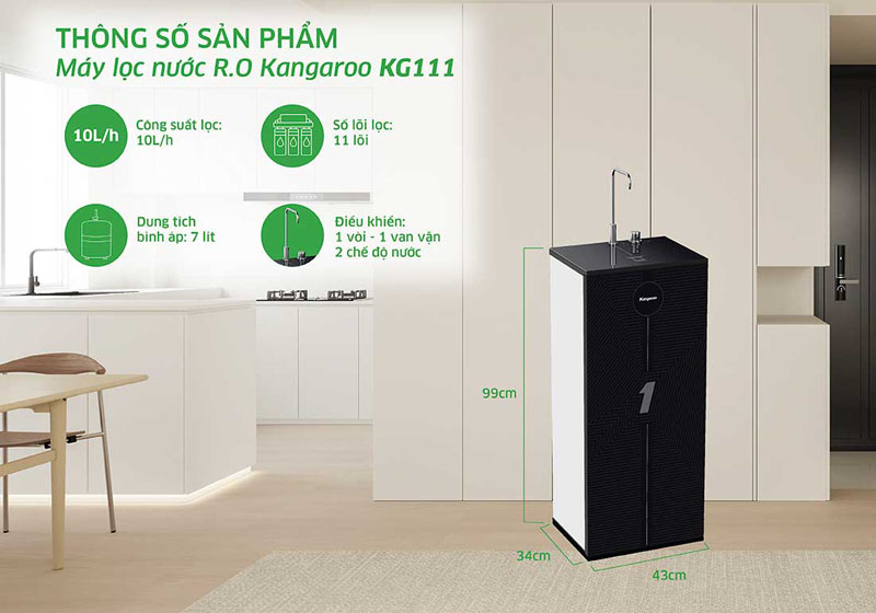 Máy lọc nước Kangaroo Hydrogen KG111 - Hàng chính hãng