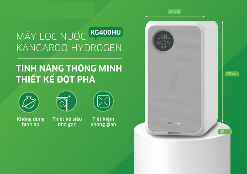 Máy lọc nước Kangaroo Hydrogen KG400HU - Hàng chính hãng