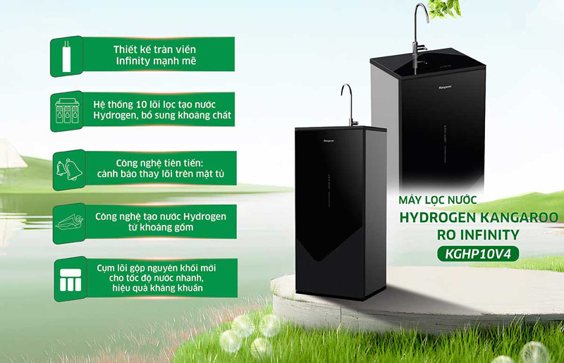 Máy lọc nước Kangaroo Hydrogen Infinity KGHP10V4 - Hàng chính hãng