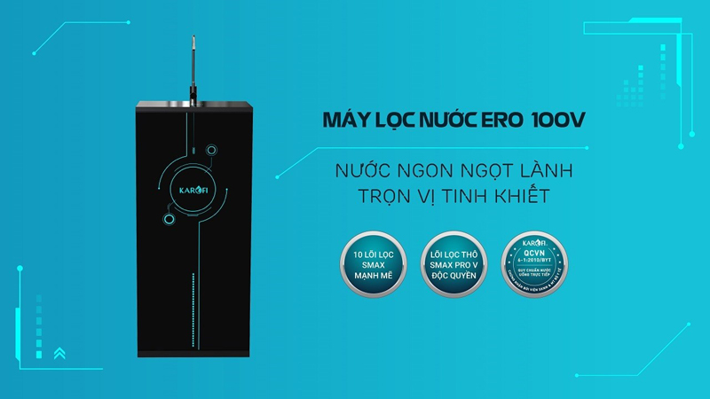 Máy lọc nước Karofi ERO100V - Hàng chính hãng