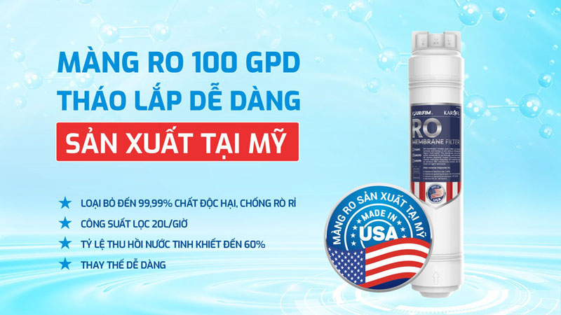 Máy lọc nước Hydro-ion kiềm Karofi KAE-S68 - Hàng chính hãng