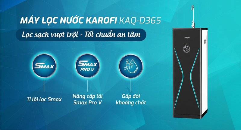 Máy lọc nước Karofi KAQ-D36S - Hàng chính hãng