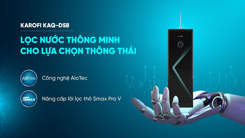 Máy lọc nước Karofi KAQ-D58 - Hàng chính hãng