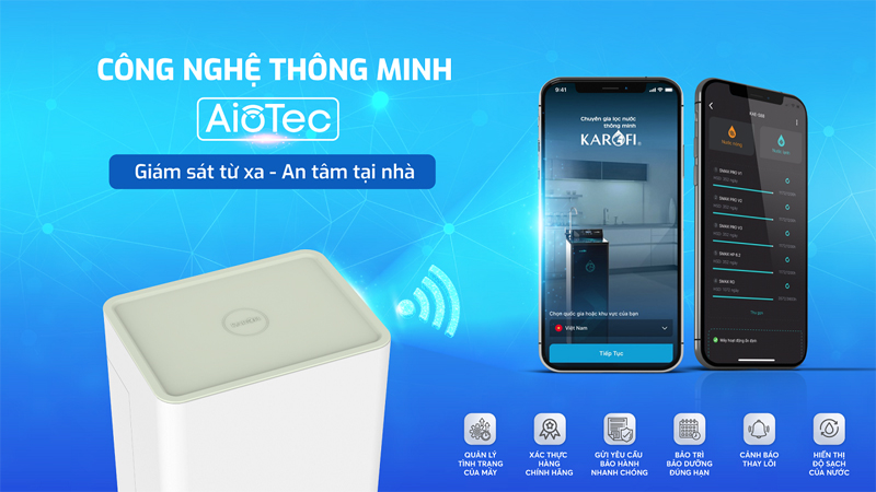Máy lọc nước Karofi KAQ-U98 - Hàng chính hãng