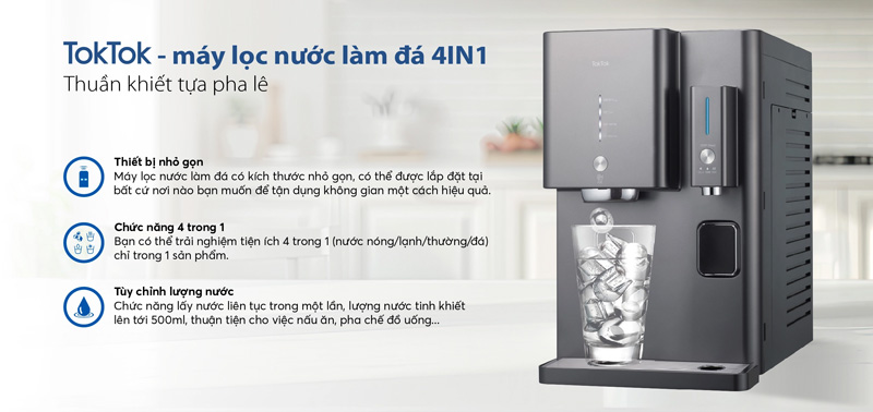 Máy lọc nước làm đá Toktok Care CHPI-M43 - Hàng chính hãng