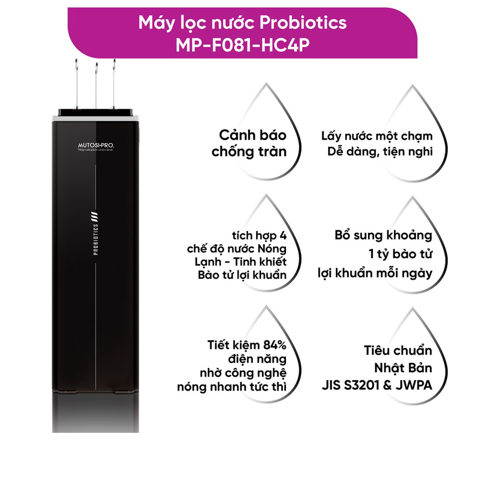 Máy lọc nước Mutosi MP-F081-HC4P - Hàng chính hãng