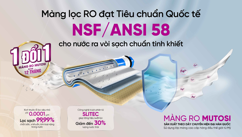 Máy lọc nước Mutosi MP-M1001 - Hàng chính hãng