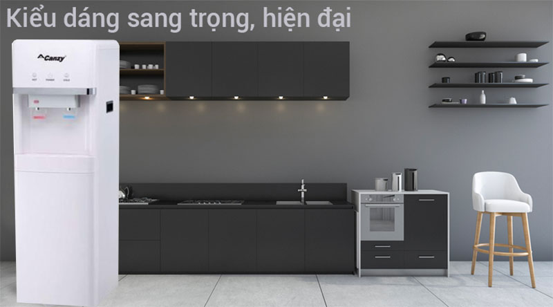 Máy lọc nước nóng lạnh Canzy CZ-RO05K với thiết kế sang trọng hiện đại