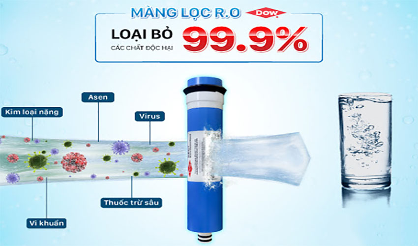 Tính năng của màng RO của Máy lọc nước nóng lạnh Daikiosan DSW-40508C