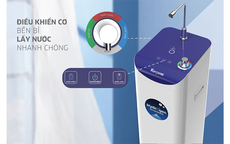 Máy lọc nước nóng lạnh Hydrogen Slim Kangaroo KG10A7S - Hàng chính hãng