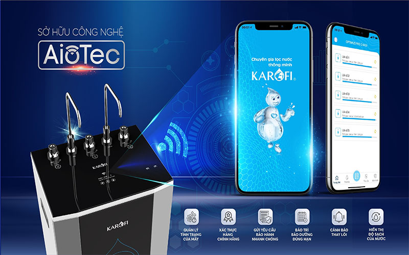 Máy lọc nước nóng lạnh Karofi KAD–D50 - Hàng chính hãng