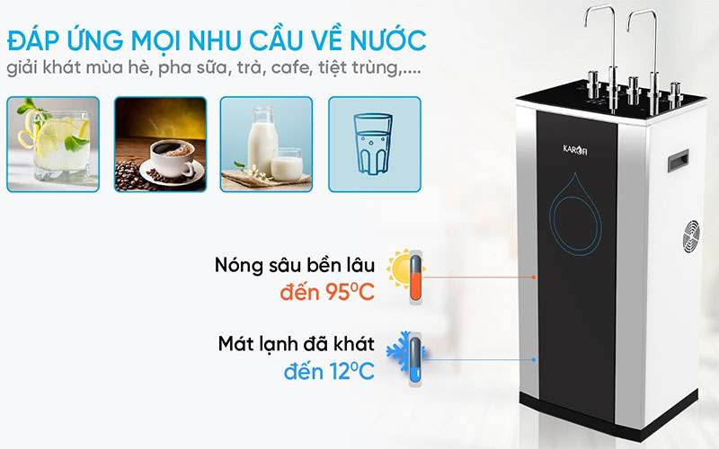 Máy lọc nước nóng lạnh Karofi KAD–D50 - Hàng chính hãng