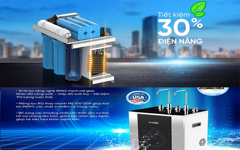 Máy lọc nước nóng lạnh Karofi KAD–D50 - Hàng chính hãng