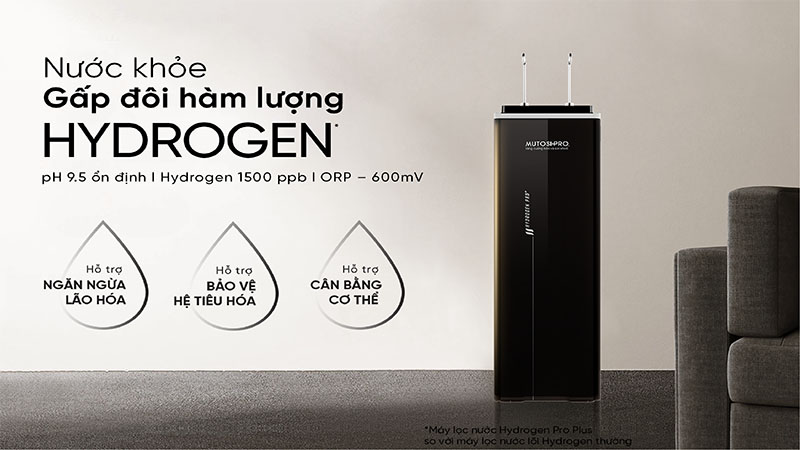 Máy lọc nước nóng lạnh Mutosi Hydrogen Pro Plus ion kiềm MP-F081-HC2H5 - Hàng chính hãng