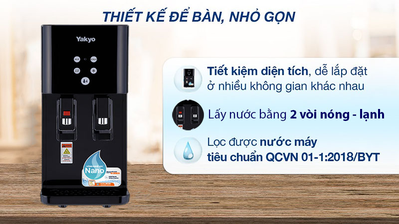 Máy lọc nước nóng lạnh Nano Yakyo TP-219AK - Hàng chính hãng