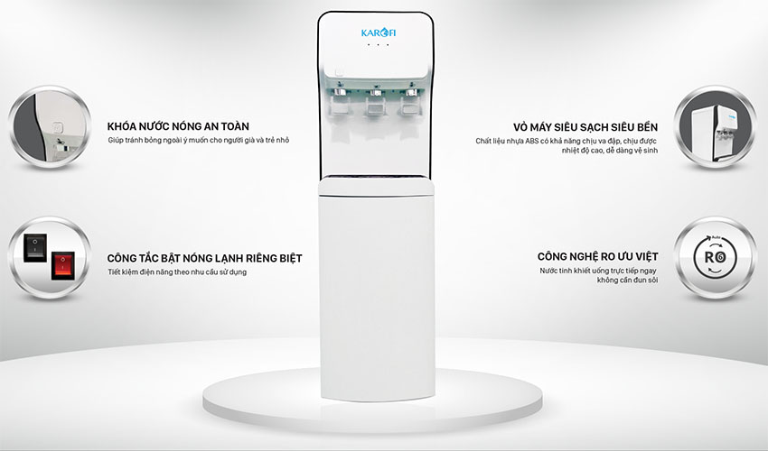 Máy lọc nước nóng lạnh RO Karofi HC18-RO - Hàng chính hãng