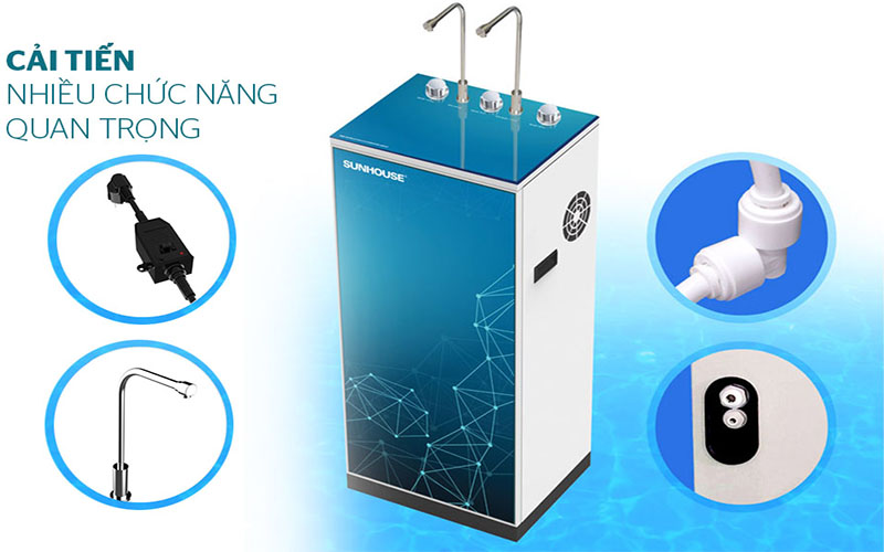 Máy lọc nước RO nóng lạnh Sunhouse SHA76211CK - Hàng chính hãng