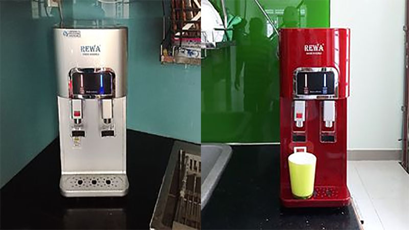 Máy lọc nước nóng lạnh Rewa RW-RO.NA-218 ( Đỏ, Bạc ) - Hàng chính hãng