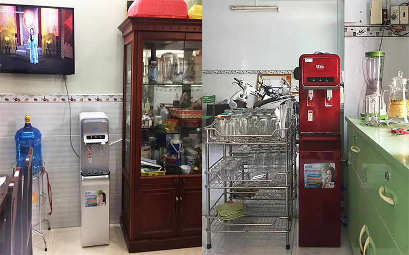 Máy lọc nước nóng lạnh Rewa RW-RO.NA-800S ( Đỏ, Bạc ) - Hàng chính hãng