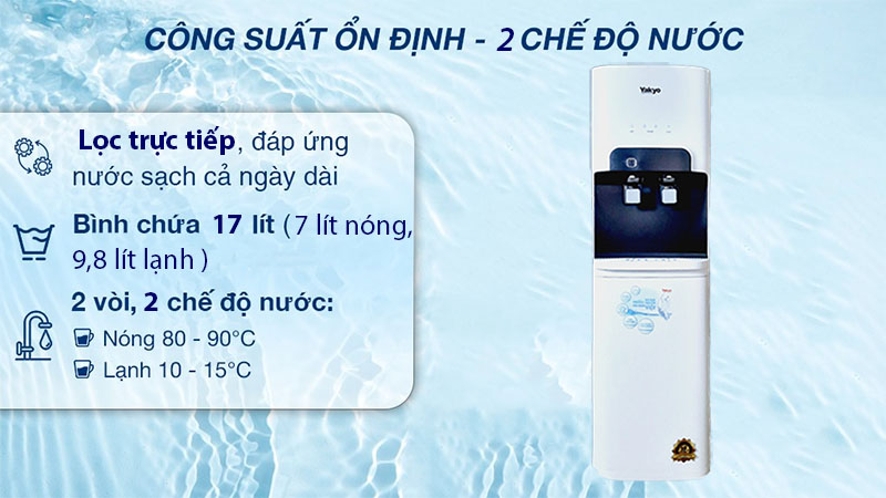 Máy lọc nước nóng lạnh Yakyo TP-668-Nano - Hàng chính hãng